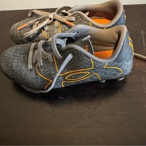 Under Armour Kids Soccer Cleats - Gray and Orange